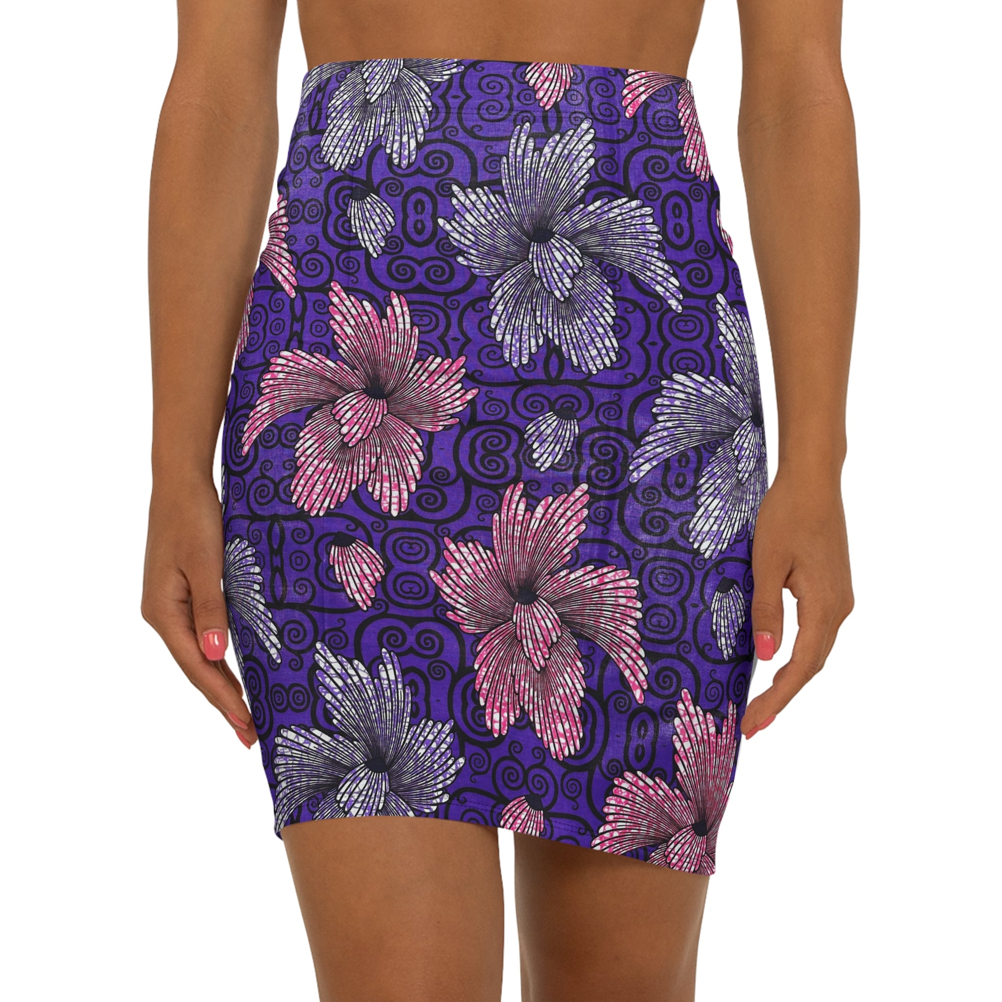 Purple Bloom: Premium 100% Cotton Fabric with Elegant Overlay