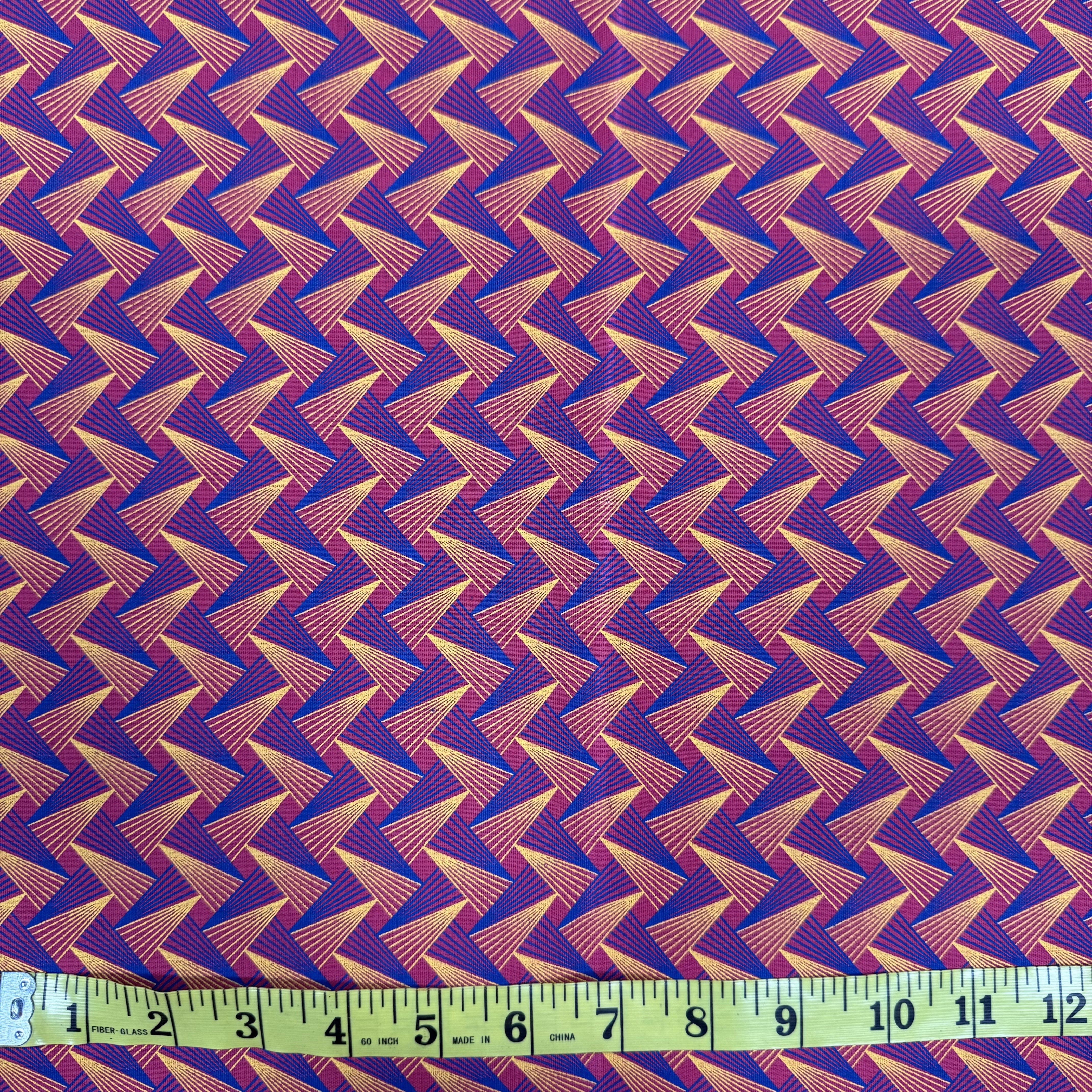 Bold Purple and Orange Basketweave Fabric – Vibrant Geometric Cotton