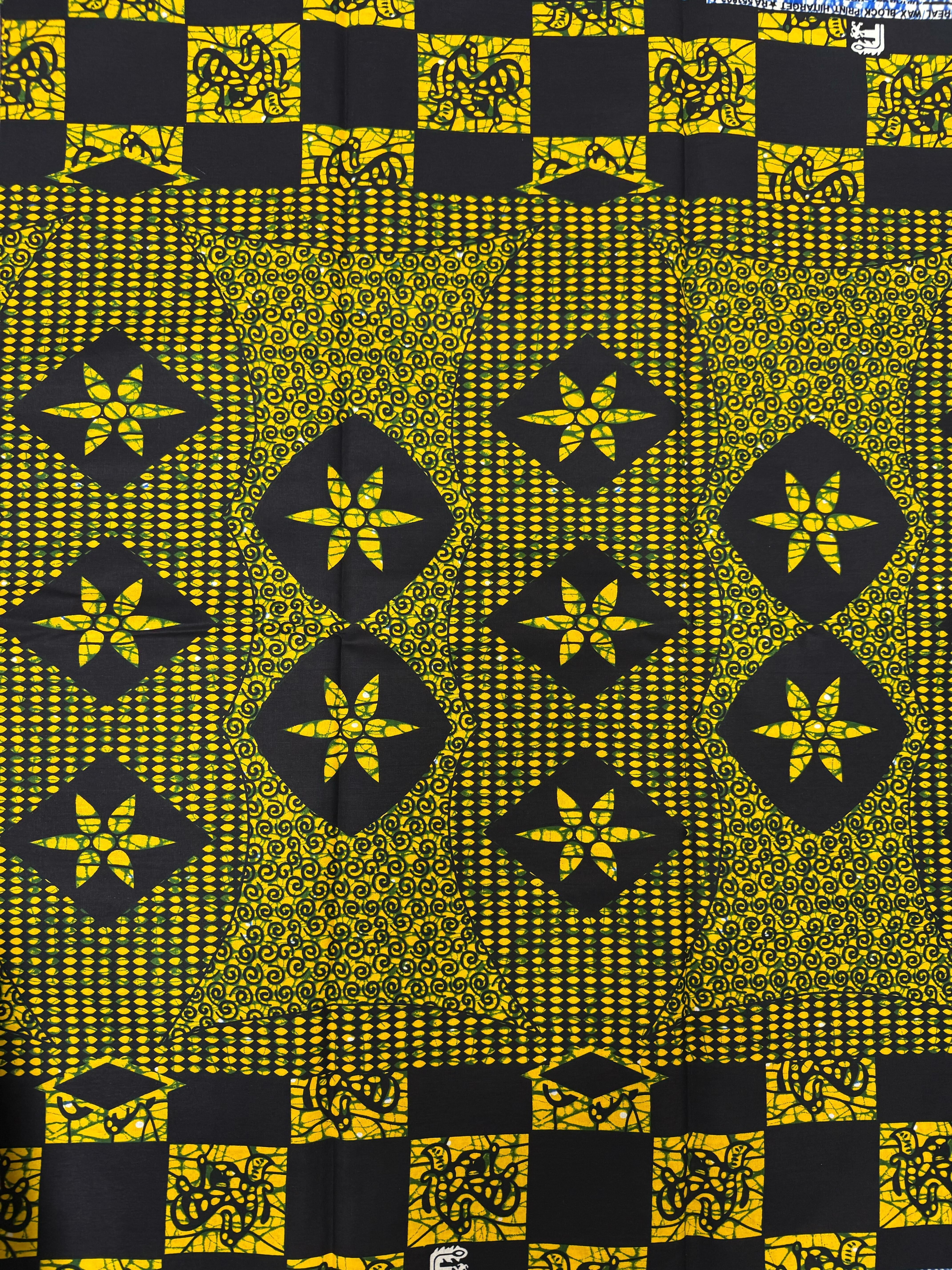 Golden Radiance African Print Fabric