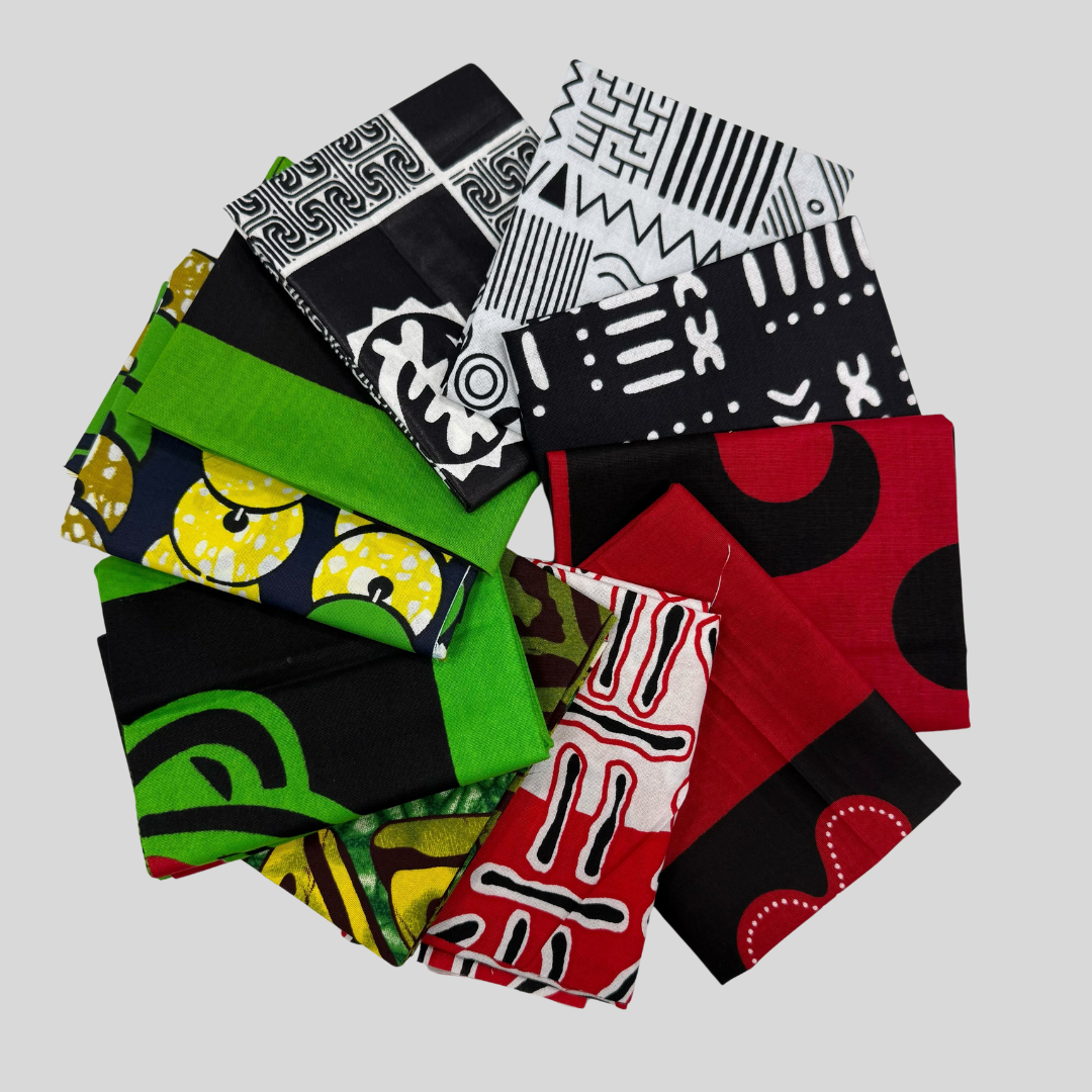 Red, Black and Green Fat Quarter Bundle