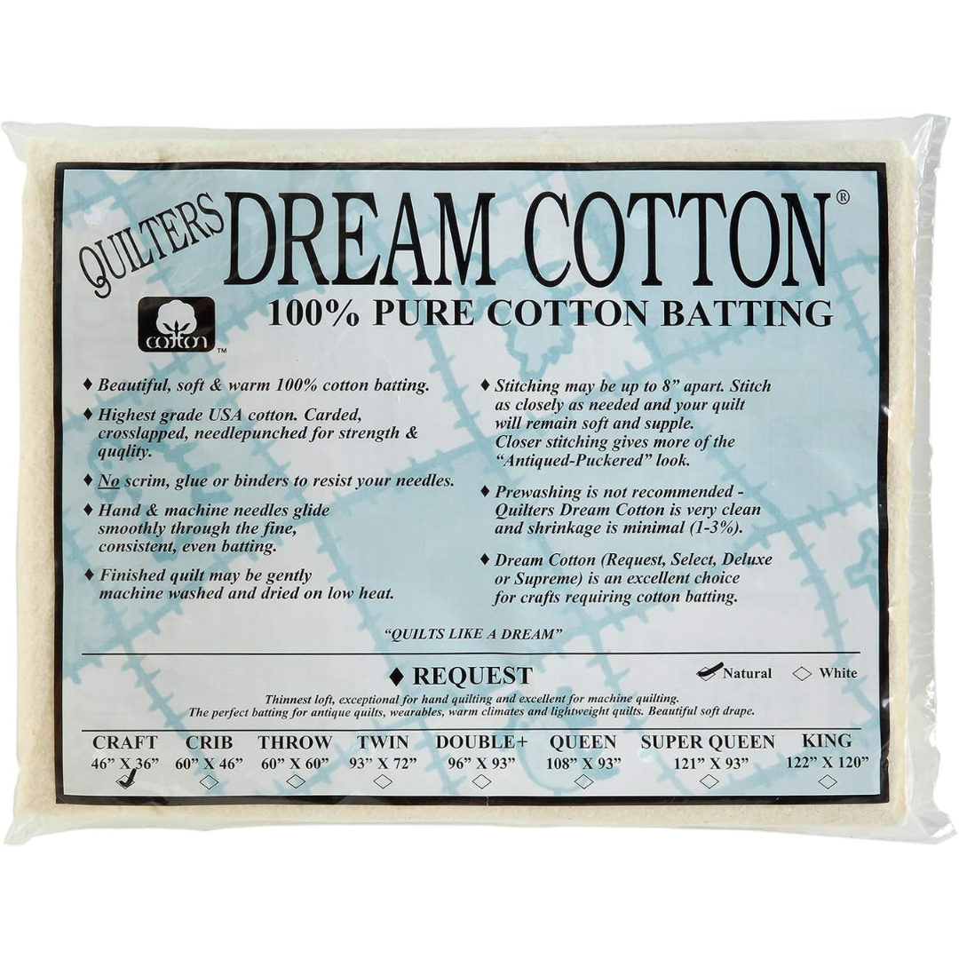 Quilters Dream Cotton 100% Pure Cotton Batting