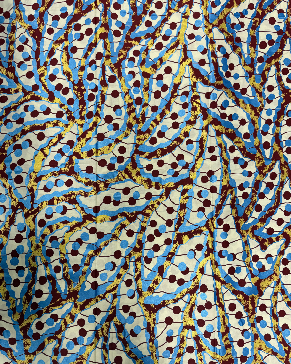 Blue Vine African Print Fabric